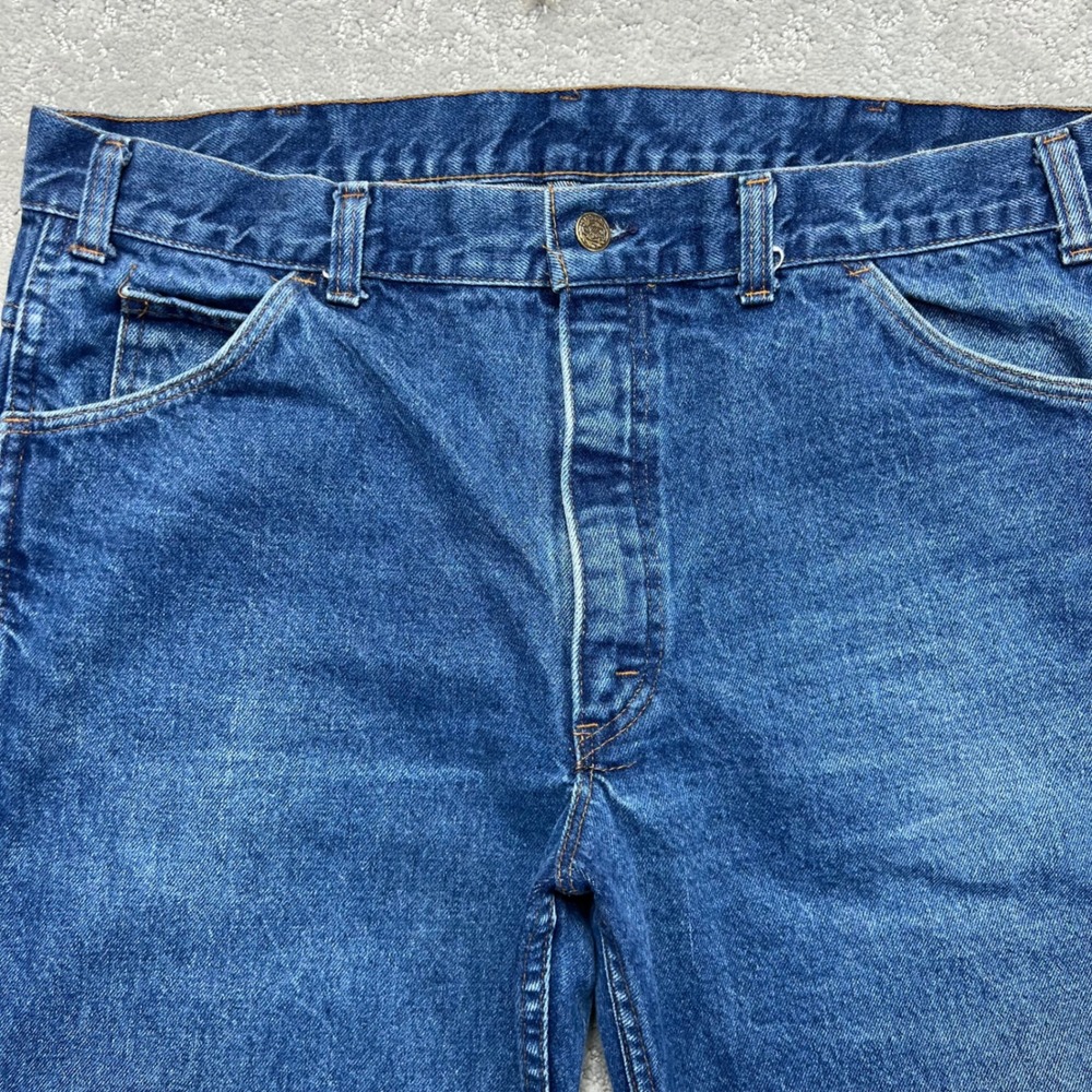 VTG Saddle King Jeans 38x30(36x28.5) Blue Denim Western Cowboy Talon Zipper USA - Picture 2 of 16